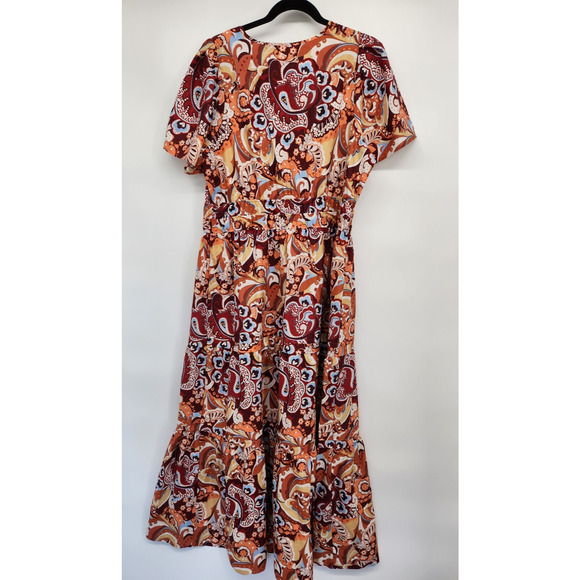 NWT Anthropologie The Somerset Maxi Dress Size XL Bronze Floral #NC504 - Picture 6 of 10